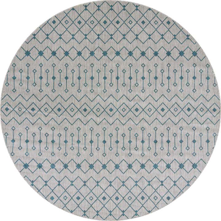 10' 8 x 10' 8 Easy-Clean Trellis Indoor / Outdoor Round Rug