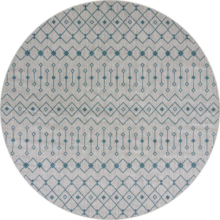 Detail image of 10' 8 x 10' 8 Easy-Clean Trellis Indoor / Outdoor Round Rug