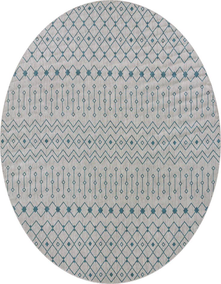 Detail image of 13' x 13' Easy-Clean Trellis Indoor / Outdoor Round Rug