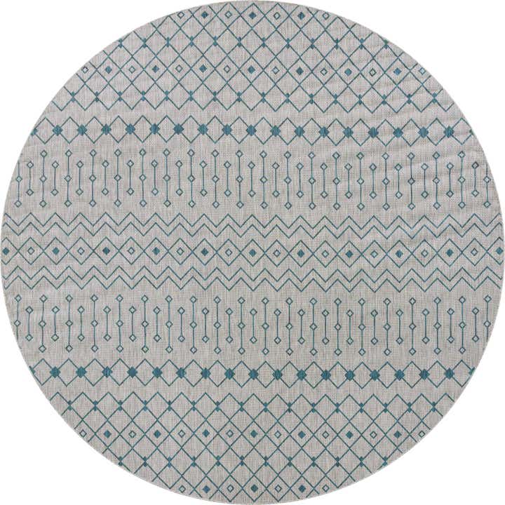 13' x 13' Easy-Clean Trellis Indoor / Outdoor Round Rug