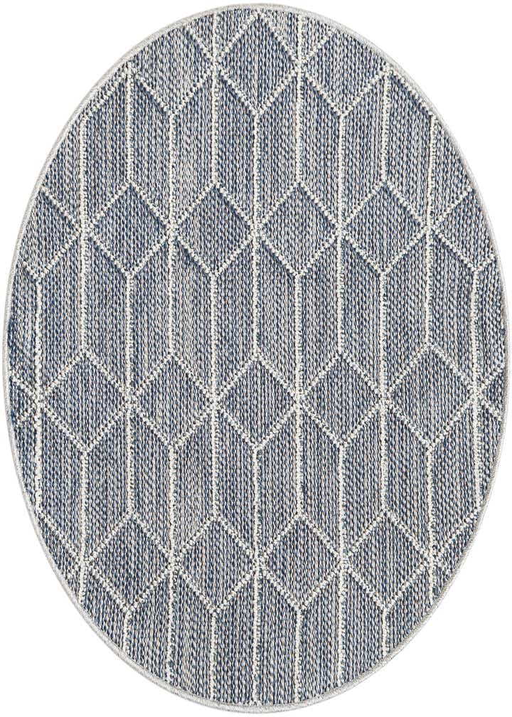 3' 1 x 3' 1 Easy-Clean Trellis Indoor / Outdoor Round Rug