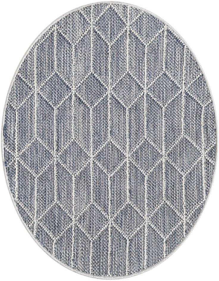 Detail image of 3' 1 x 3' 1 Easy-Clean Trellis Indoor / Outdoor Round Rug