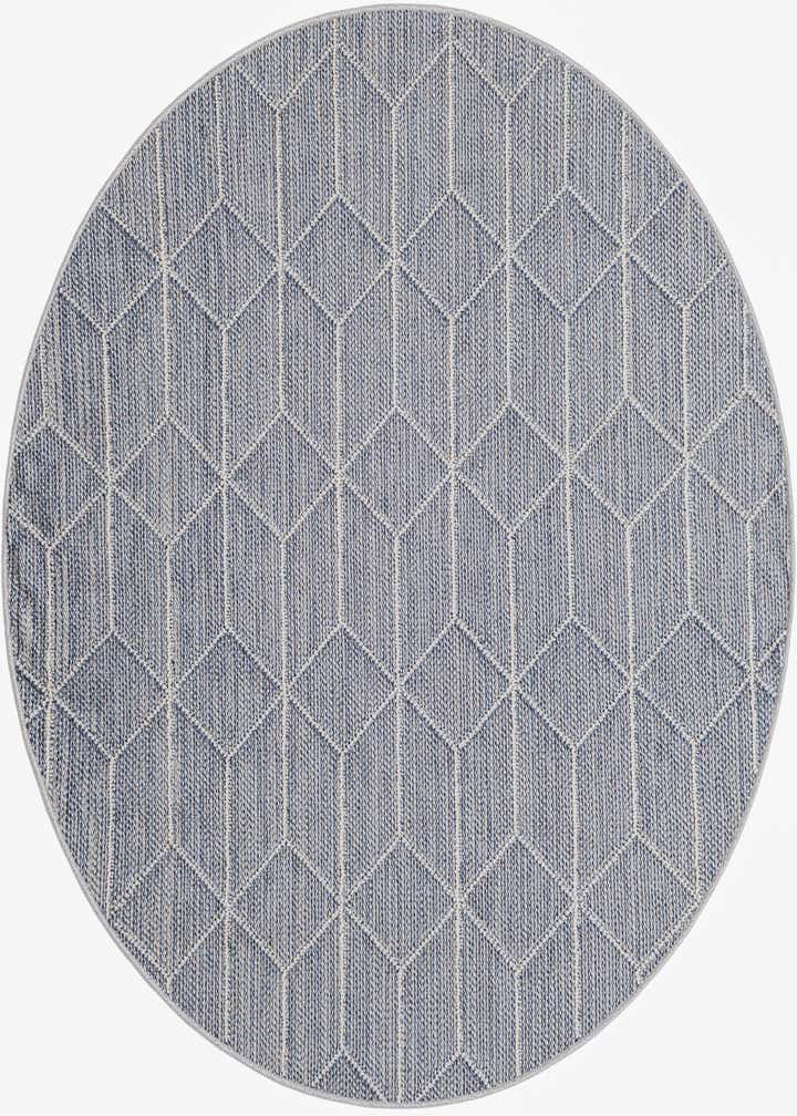 5' 3 x 5' 3 Easy-Clean Trellis Indoor / Outdoor Round Rug