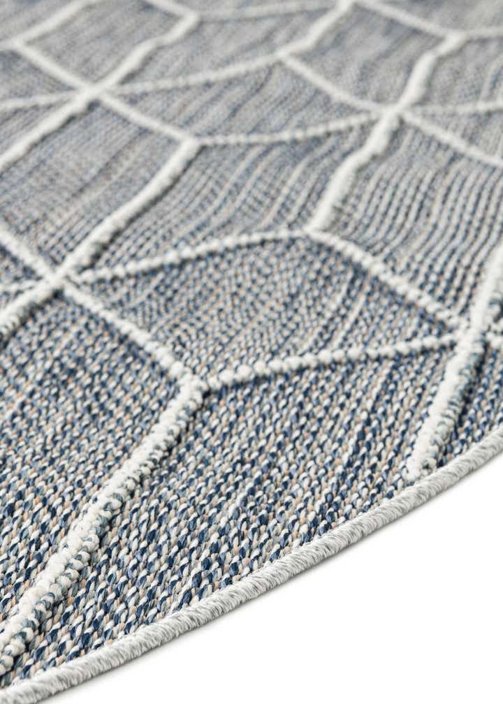 3' 1 x 3' 1 Easy-Clean Trellis Indoor / Outdoor Round Rug