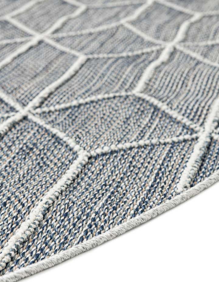 3' 1 x 3' 1 Easy-Clean Trellis Indoor / Outdoor Round Rug