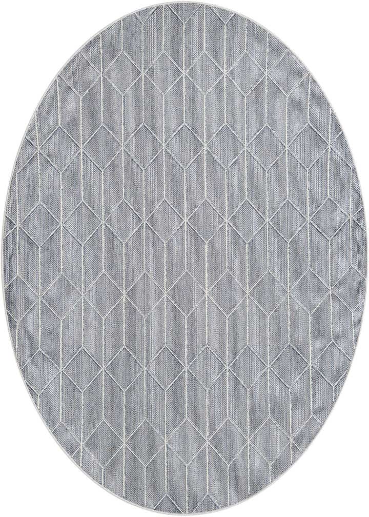 7' 10 x 7' 10 Easy-Clean Trellis Indoor / Outdoor Round Rug