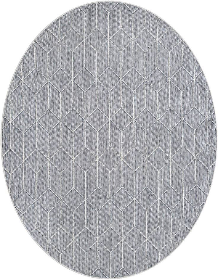 Detail image of 7' 10 x 7' 10 Easy-Clean Trellis Indoor / Outdoor Round Rug