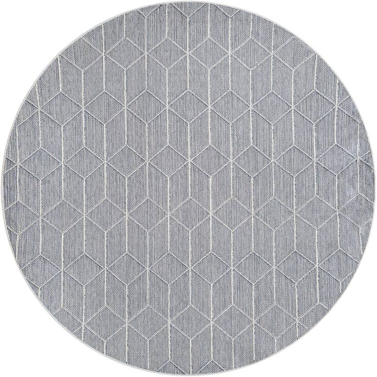 Detail image of 7' 10 x 7' 10 Easy-Clean Trellis Indoor / Outdoor Round Rug
