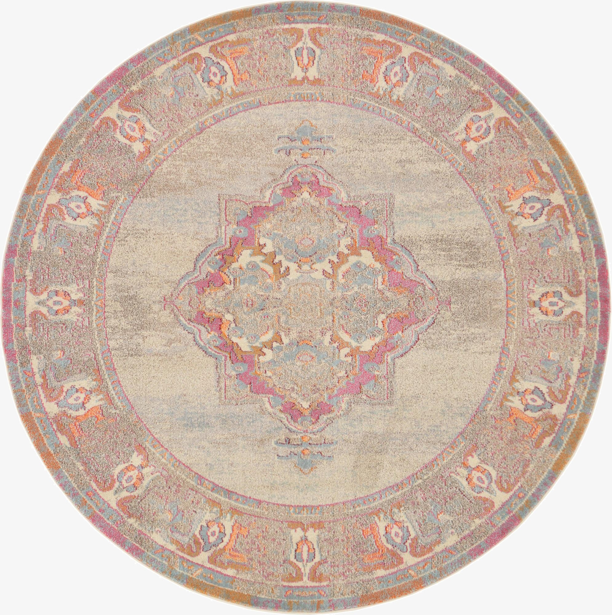 8' x 8'  Washable Palazzo Round Rug
