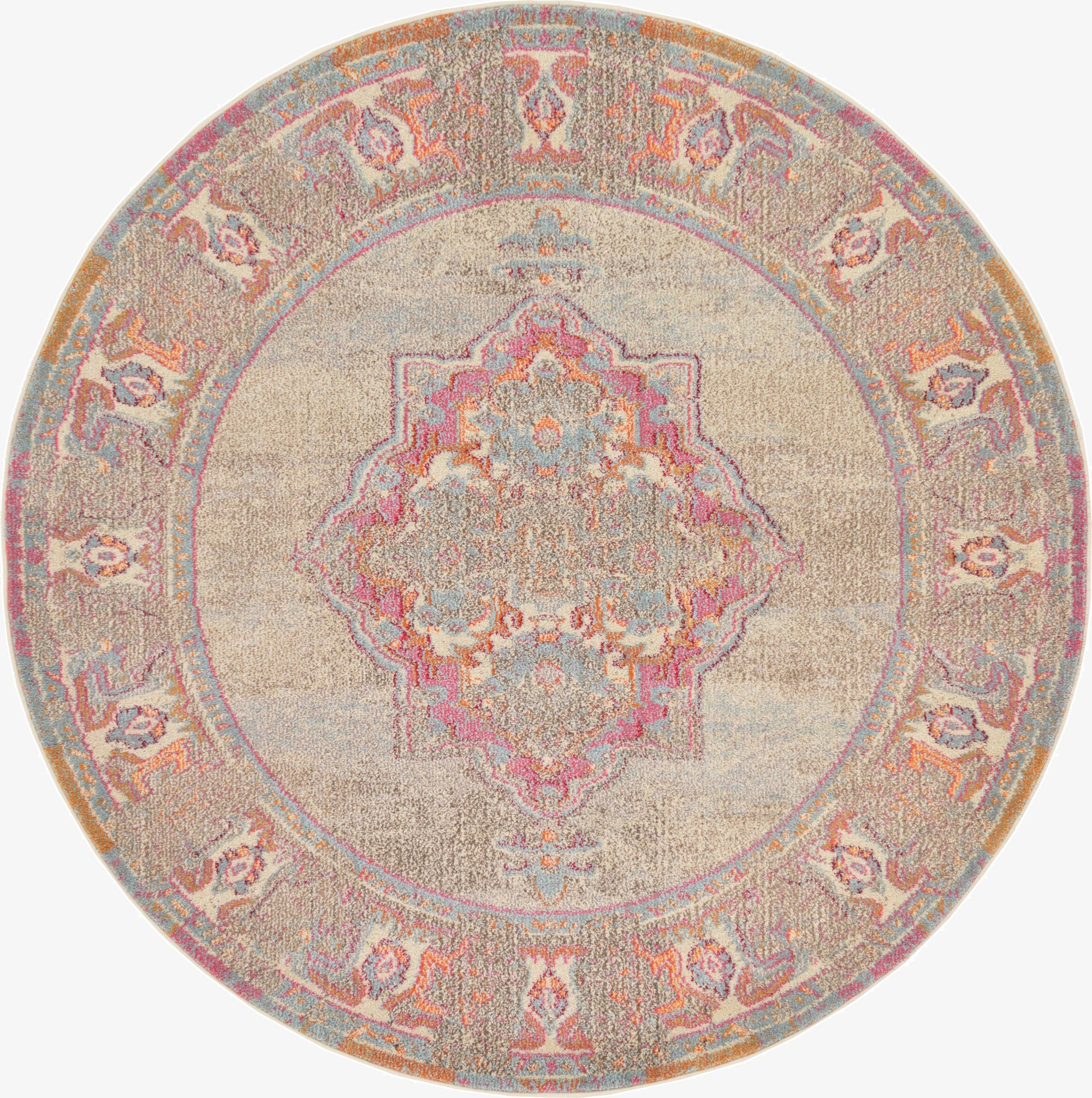 Primary image 6' x 6'  Washable Palazzo Round Rug