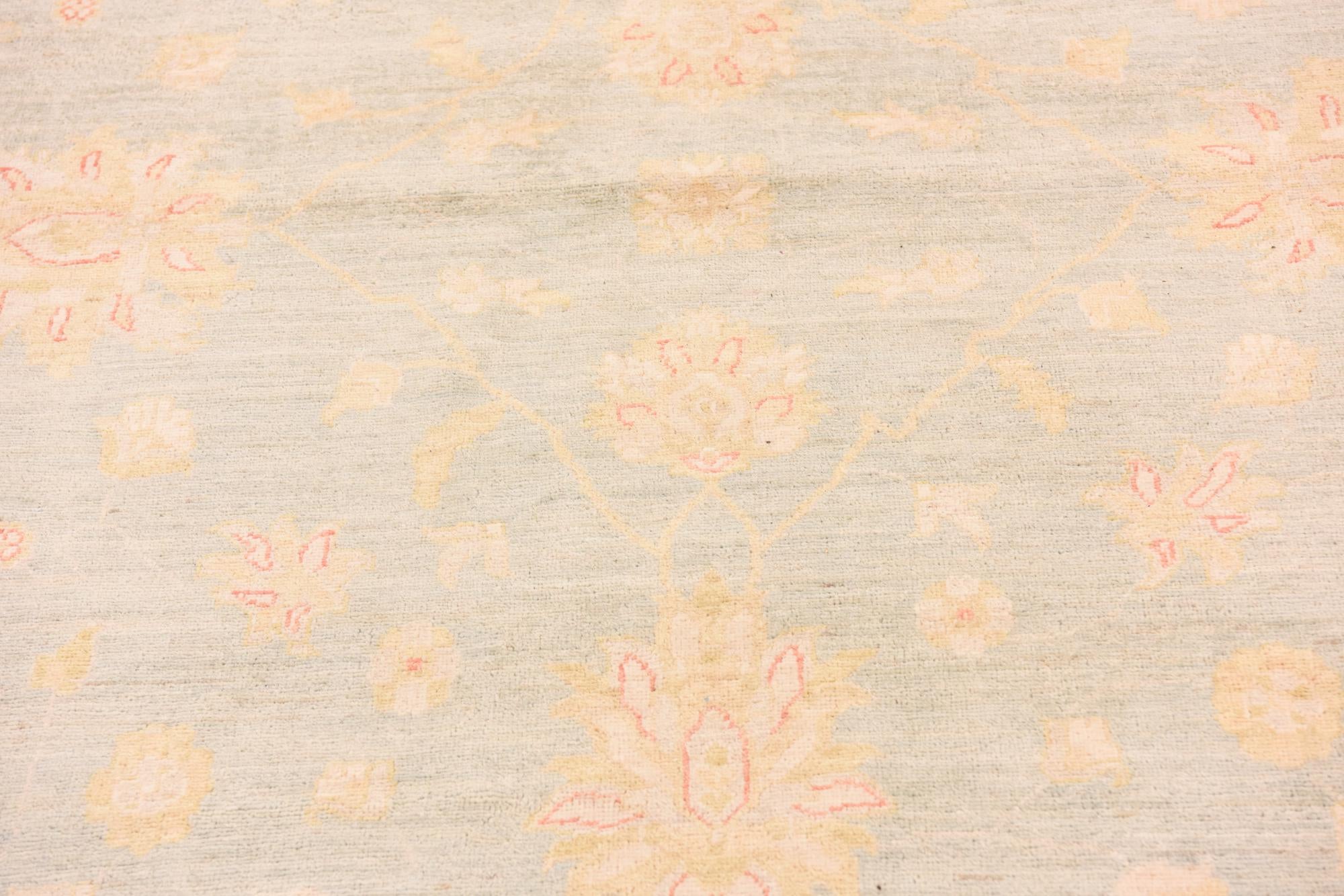 285cm x 295cm Hand Knotted Peshawar Ziegler Round Rug