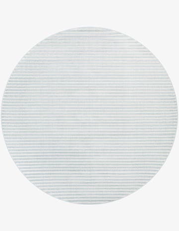Light Blue Easy-Clean Sabrina Soto Indoor / Outdoor Round Rug