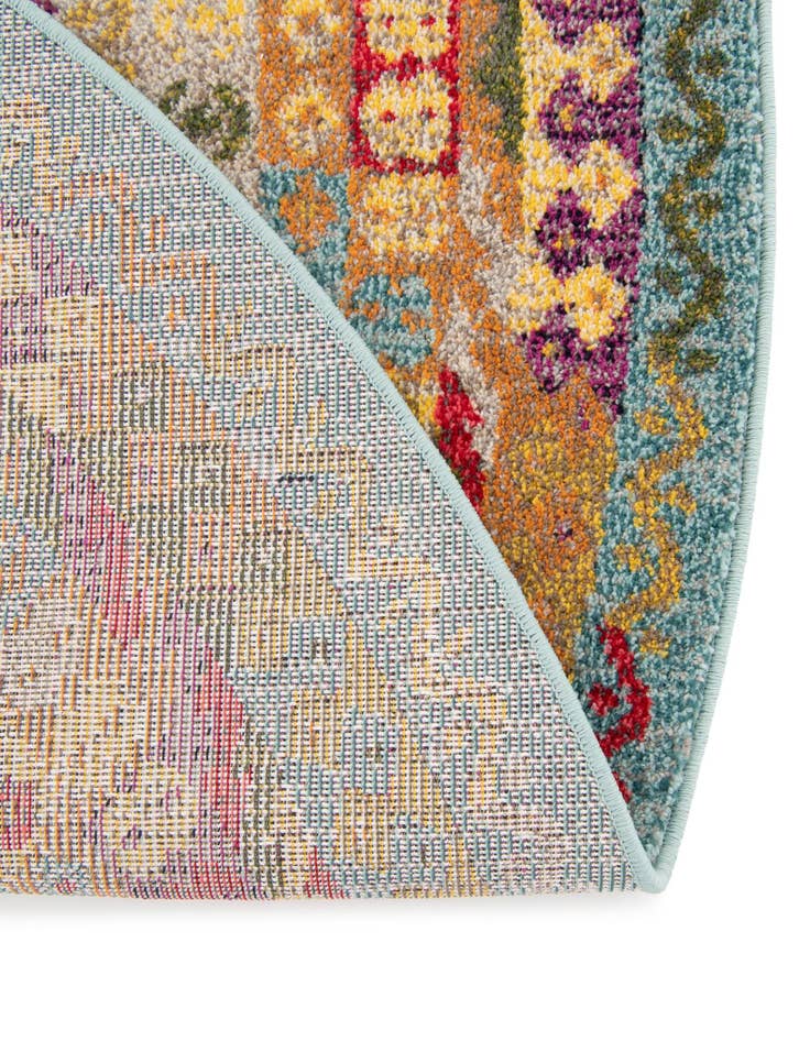 Detail image of 6' x 6'  Washable Santa Fe Round Rug