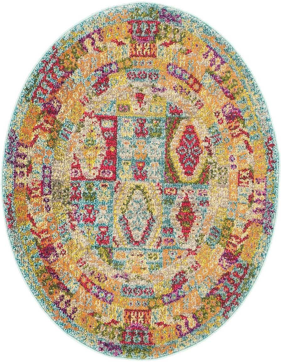 3' 3 x 3' 3 Washable Santa Fe Round Rug