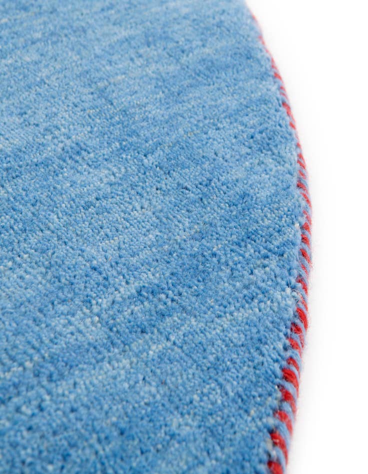 Detail image of 6' 7 x 6' 7  Hand Knotted Solid Gabbeh Wool Round Rug