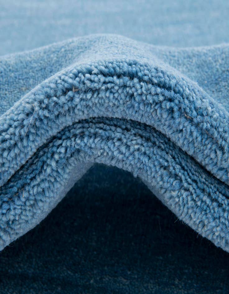 Detail image of 6' 7 x 6' 7  Hand Knotted Solid Gabbeh Wool Round Rug