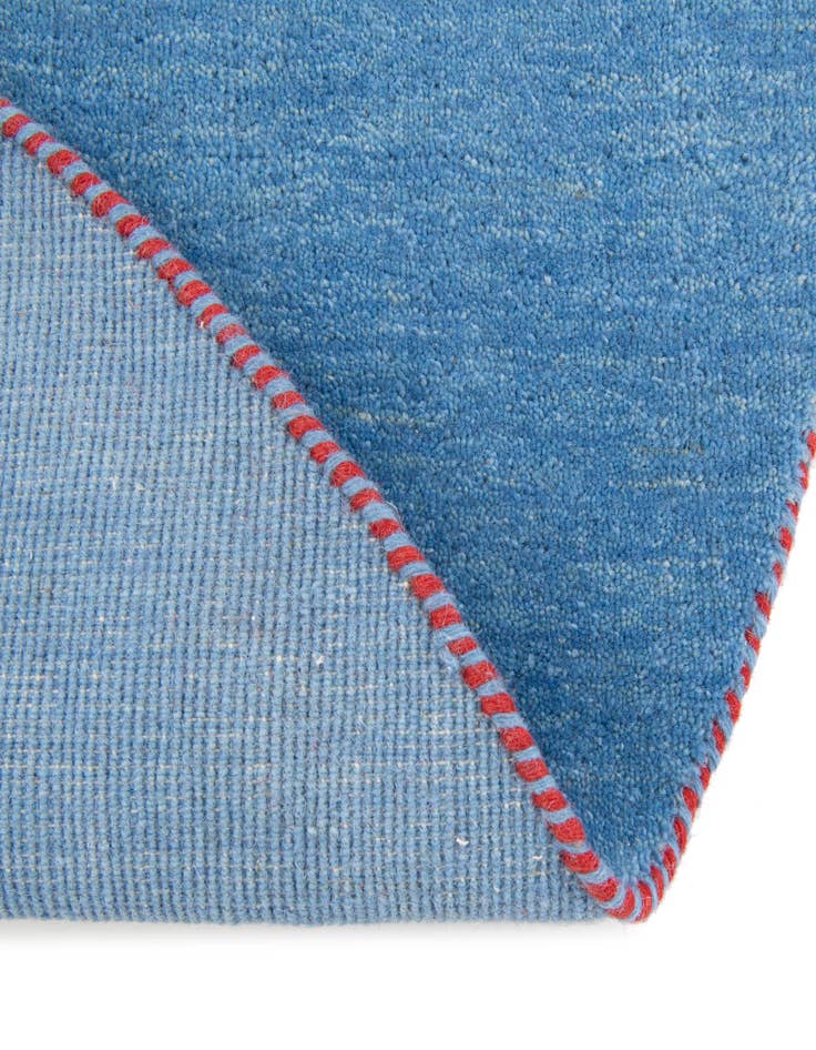 Detail image of 6' 7 x 6' 7  Hand Knotted Solid Gabbeh Wool Round Rug