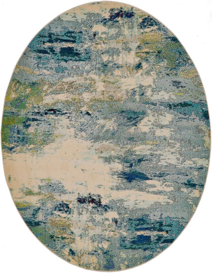 Detail image of 8' x 8' Washable Spectrum Round Rug