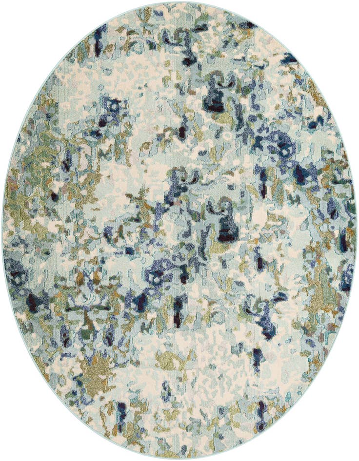 Detail image of 8' x 8' Washable Spectrum Round Rug