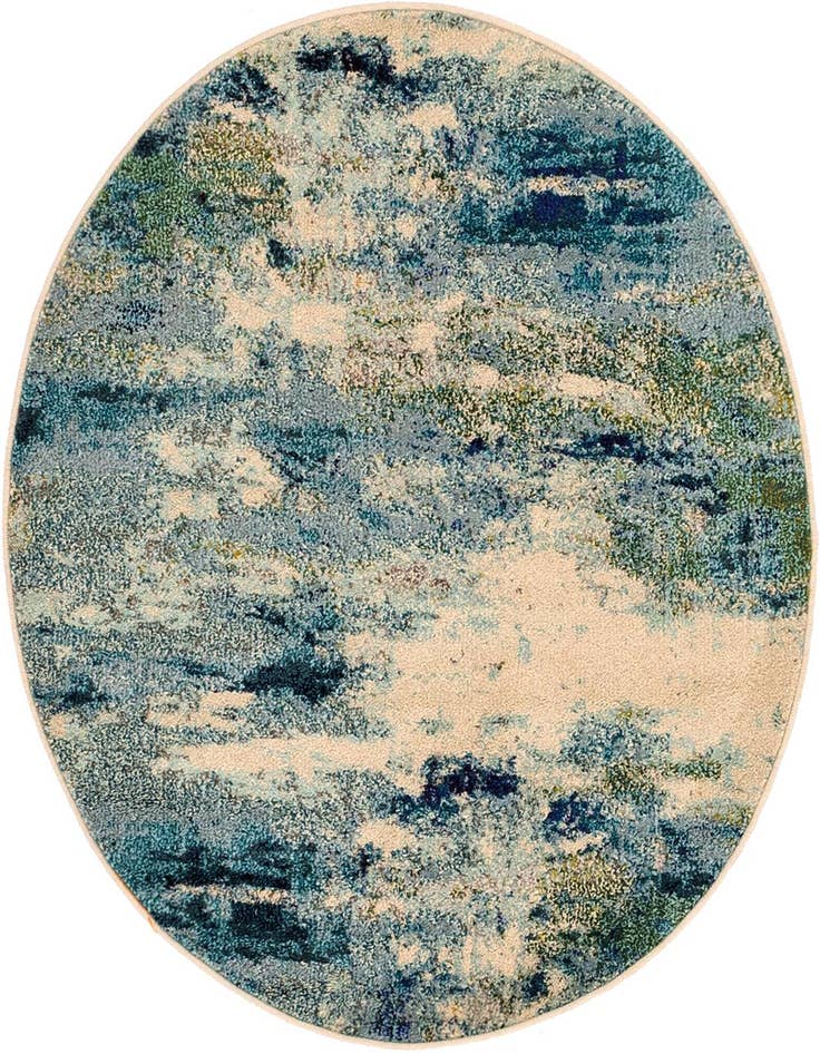 Detail image of 4' x 4' Washable Spectrum Round Rug