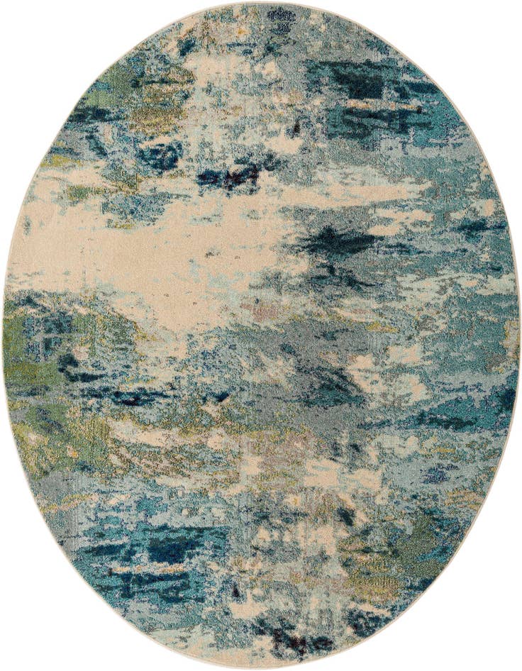 Detail image of 8' x 8' Washable Spectrum Round Rug