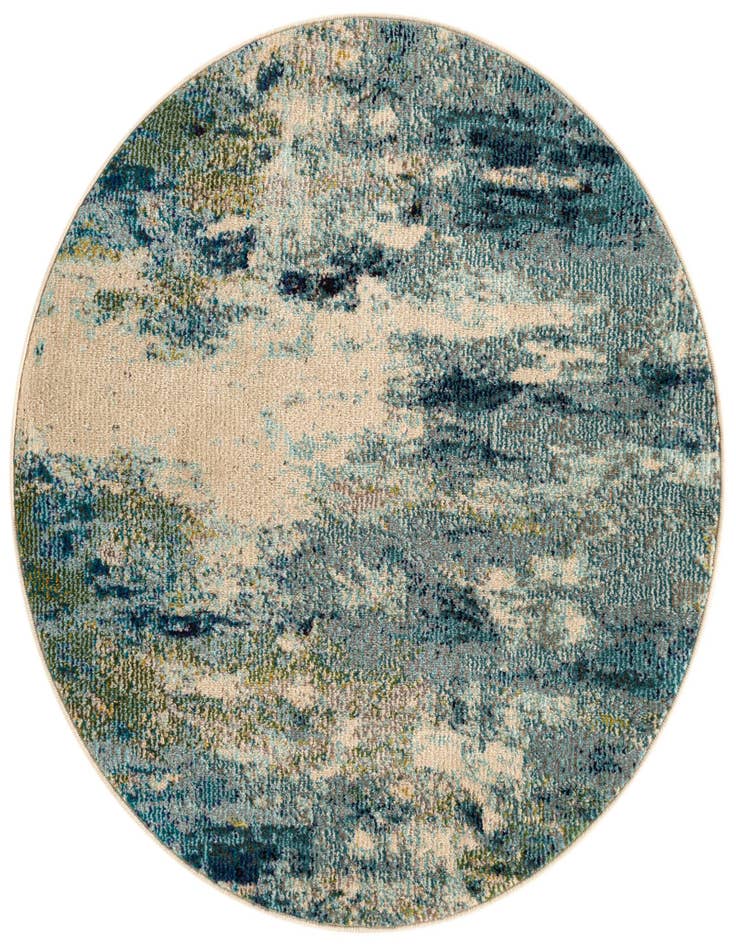 Detail image of 3' 3 x 3' 3 Washable Spectrum Round Rug