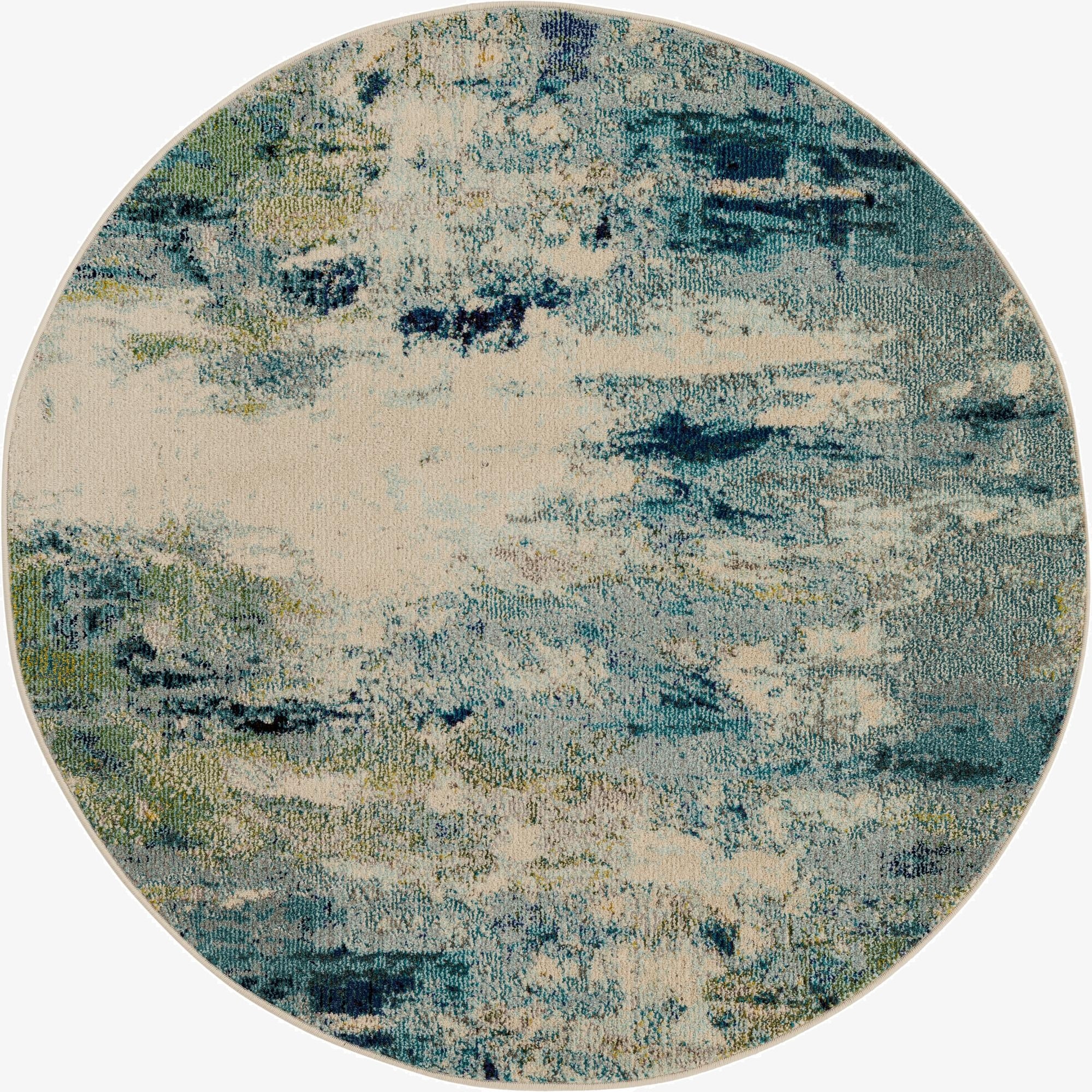 Primary image 5' x 5'  Washable Spectrum Round Rug