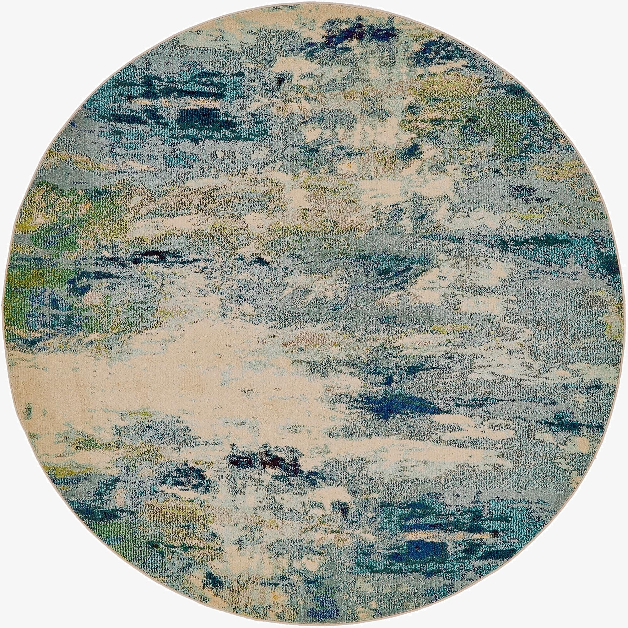Primary image 8' x 8'  Washable Spectrum Round Rug