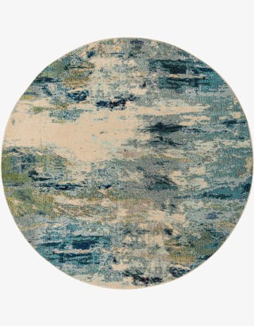 8' x 8' Washable Spectrum Round Rug
