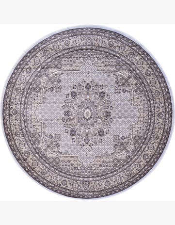 8' x 8' Tabriz Design Round Rug