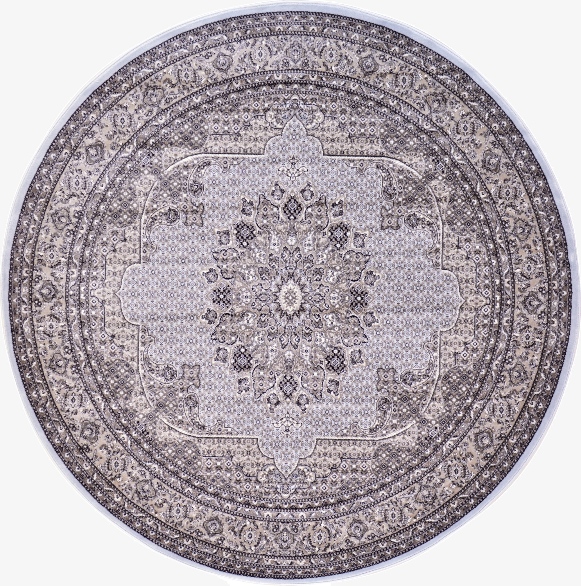 8' x 8' Tabriz Design Round Rug