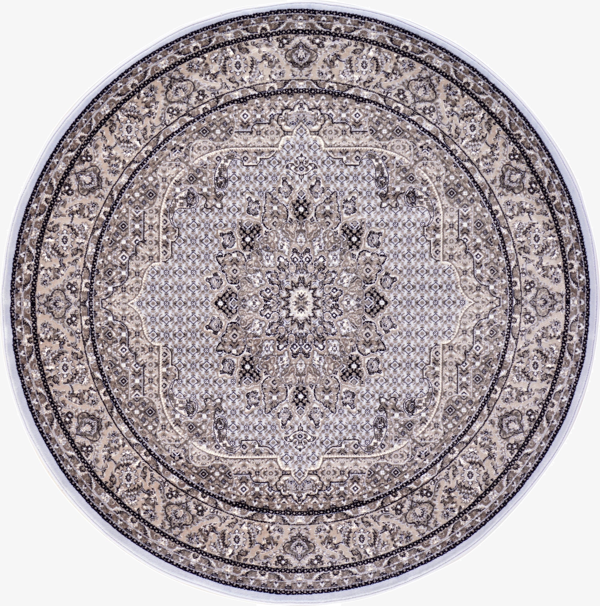 6' x 6' Tabriz Design Round Rug