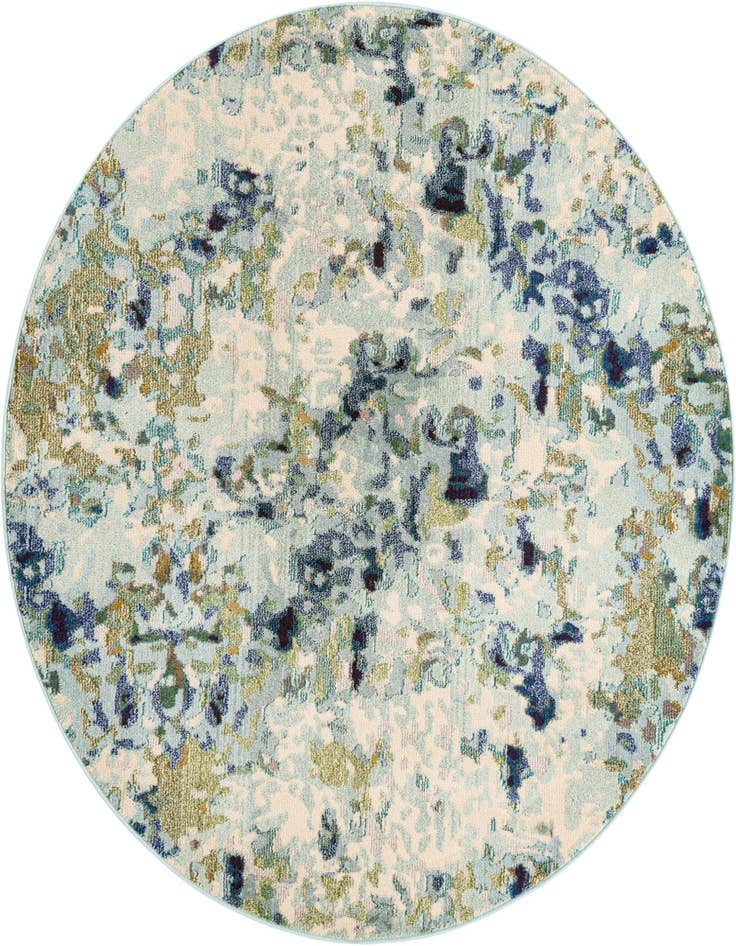Detail image of 6' x 6' Washable Theia Round Rug