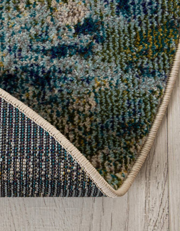 Detail image of 5' x 5' Washable Theia Round Rug