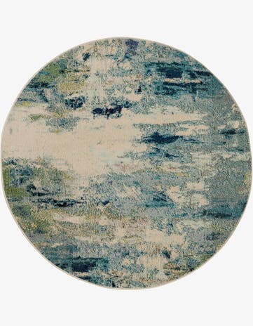 5' x 5' Washable Theia Round Rug