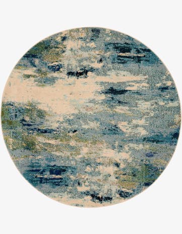 6' x 6' Washable Theia Round Rug