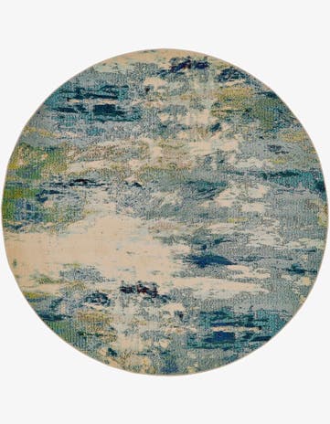 8' x 8' Washable Theia Round Rug