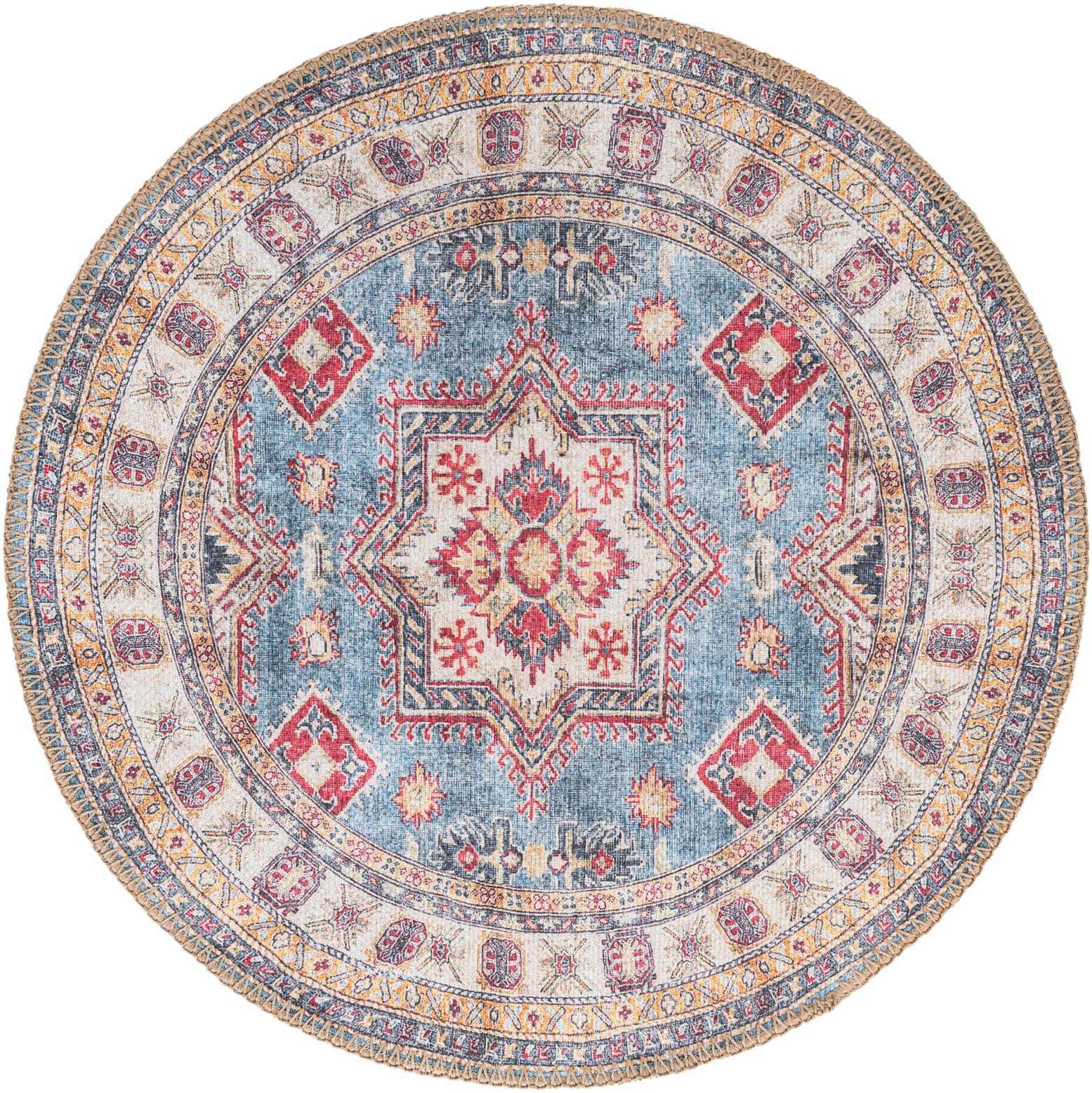 2' x 2' Washable Timeless Round Rug