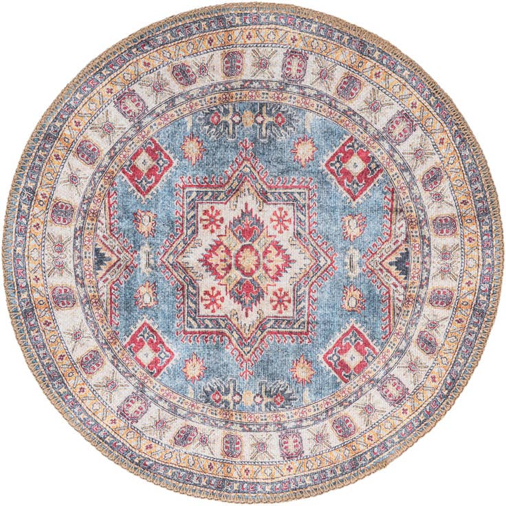 Detail image of 2' x 2' Washable Timeless Round Rug
