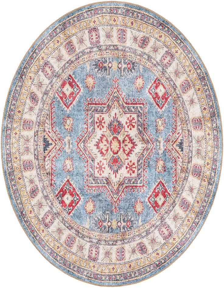 Detail image of 5' 1 x 5' 1 Washable Timeless Round Rug