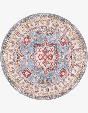 Light Blue Timeless Round Rug