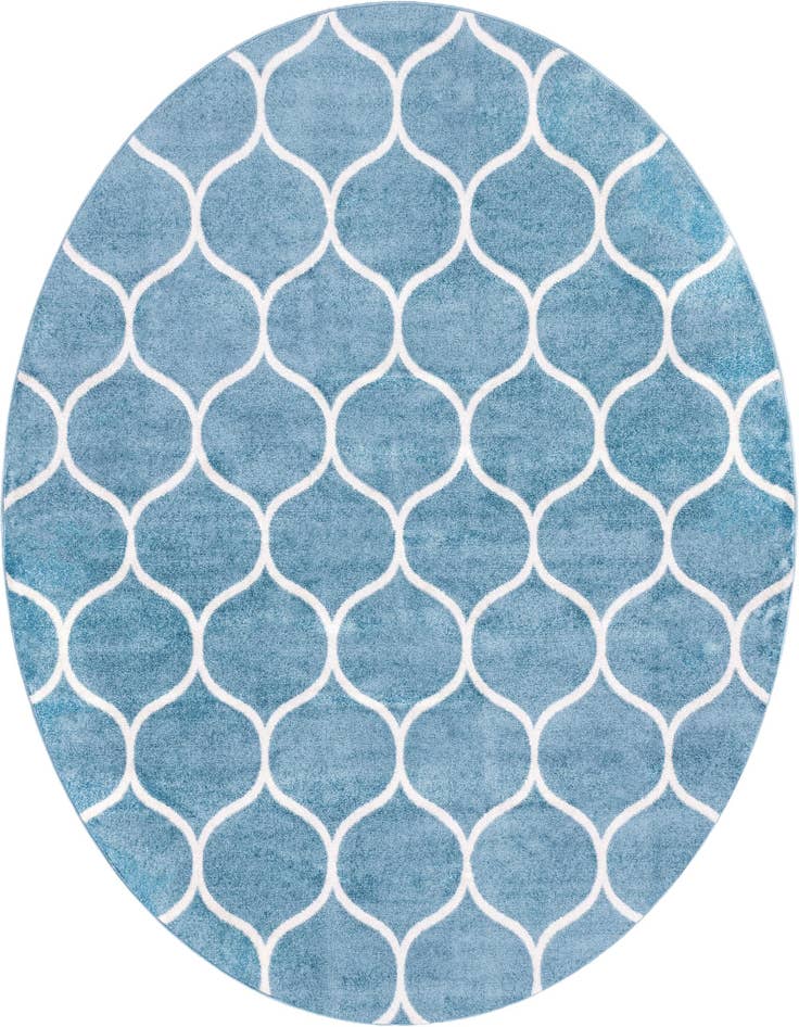 Detail image of 7' 10 x 7' 10 Trellis Frieze Round Rug
