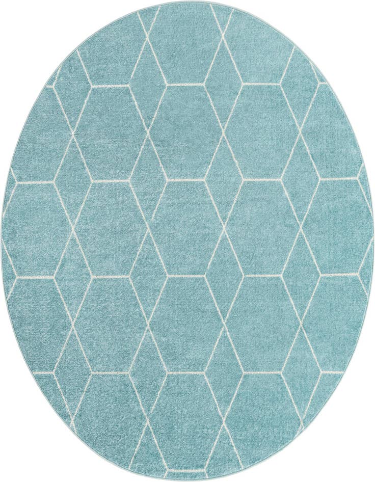 Detail image of 7' 10 x 7' 10 Trellis Frieze Round Rug