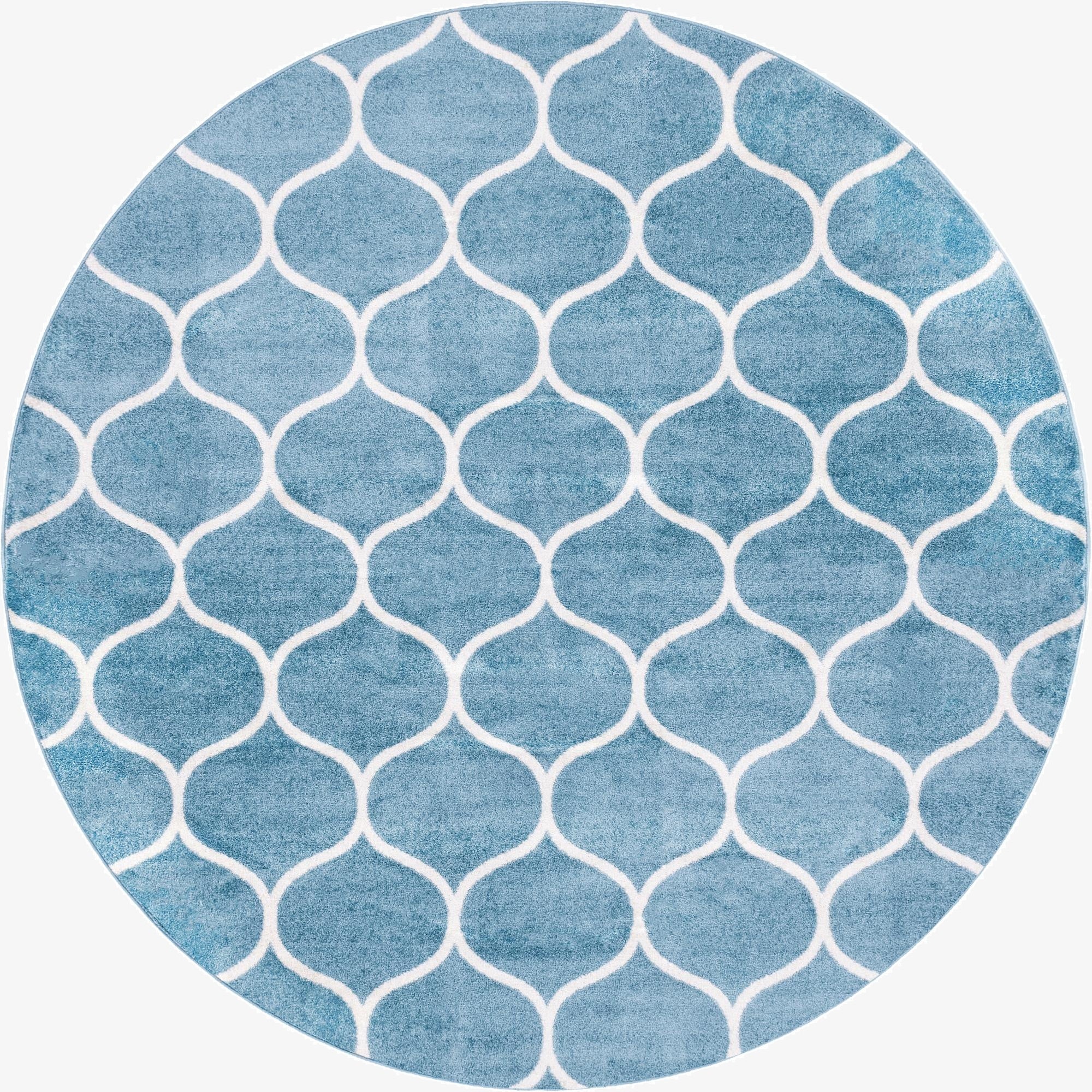4' x 4' Trellis Frieze Round Rug