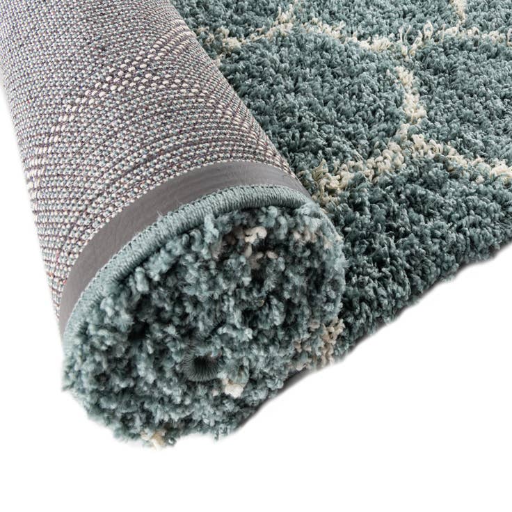Vue détaillée : 185cm x 185cm Trellis Shag Tapis Rond