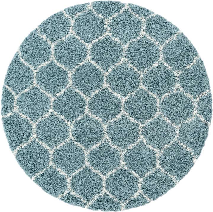 185cm x 185cm Trellis Shag Tapis Rond