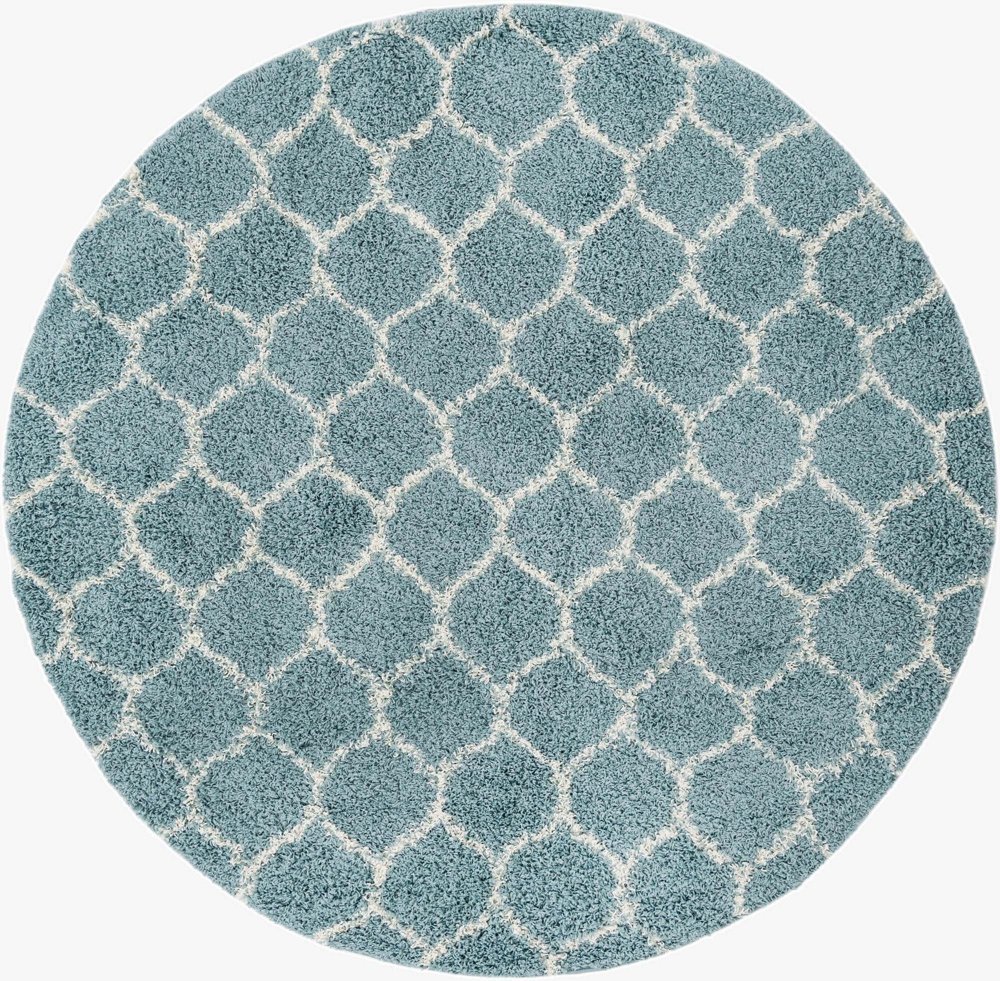 7' 10 x 7' 10 Trellis Shag Round Rug