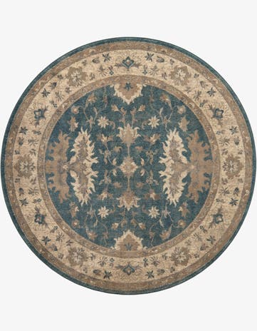 Light Blue Viola Round Rug