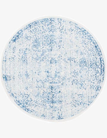 Light Blue Williamsburg Round Rug