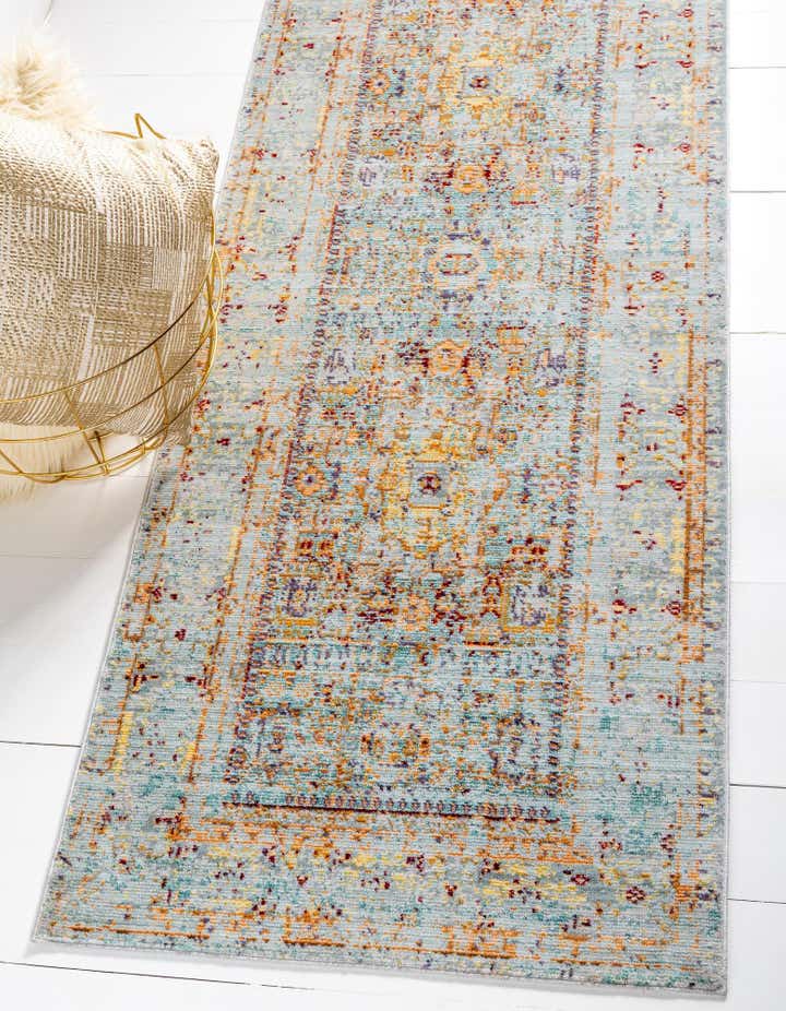4' x 10' Aqua Runner Rug
